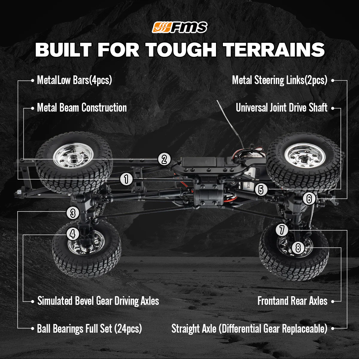 FMS 1:18 FCX18 Chevrolet K10 V2 RTR - Image 7