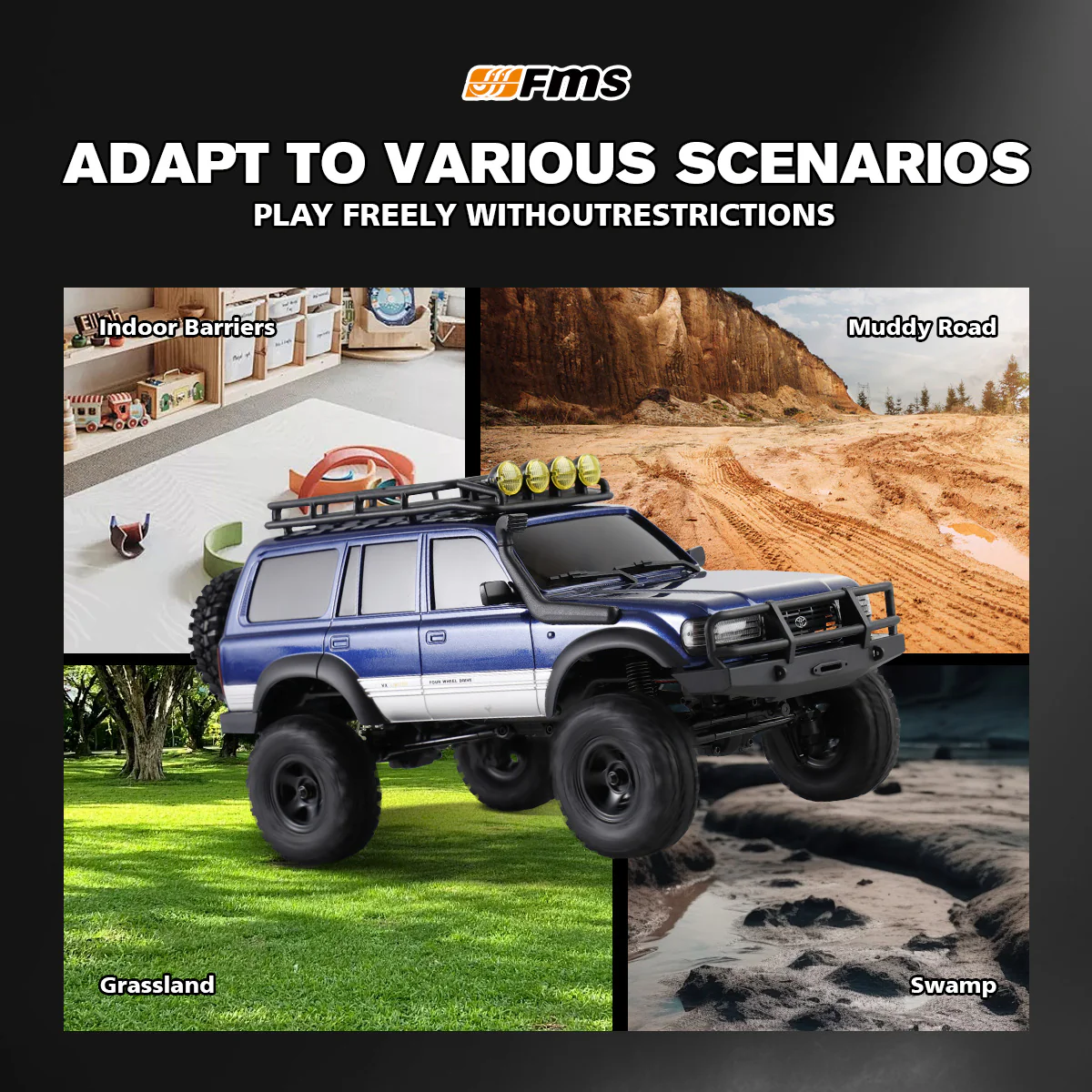 FMS 1:18 FCX18 LC80 Toyota Land Cruiser 80 V2 RTR - Image 6