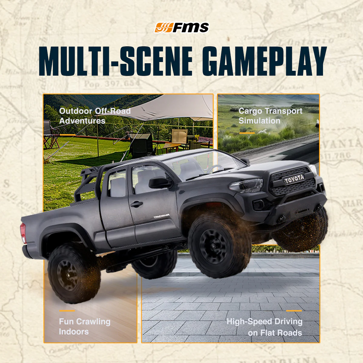 FMS 1:24 FCX24M Toyota Tacoma RTR - Image 3