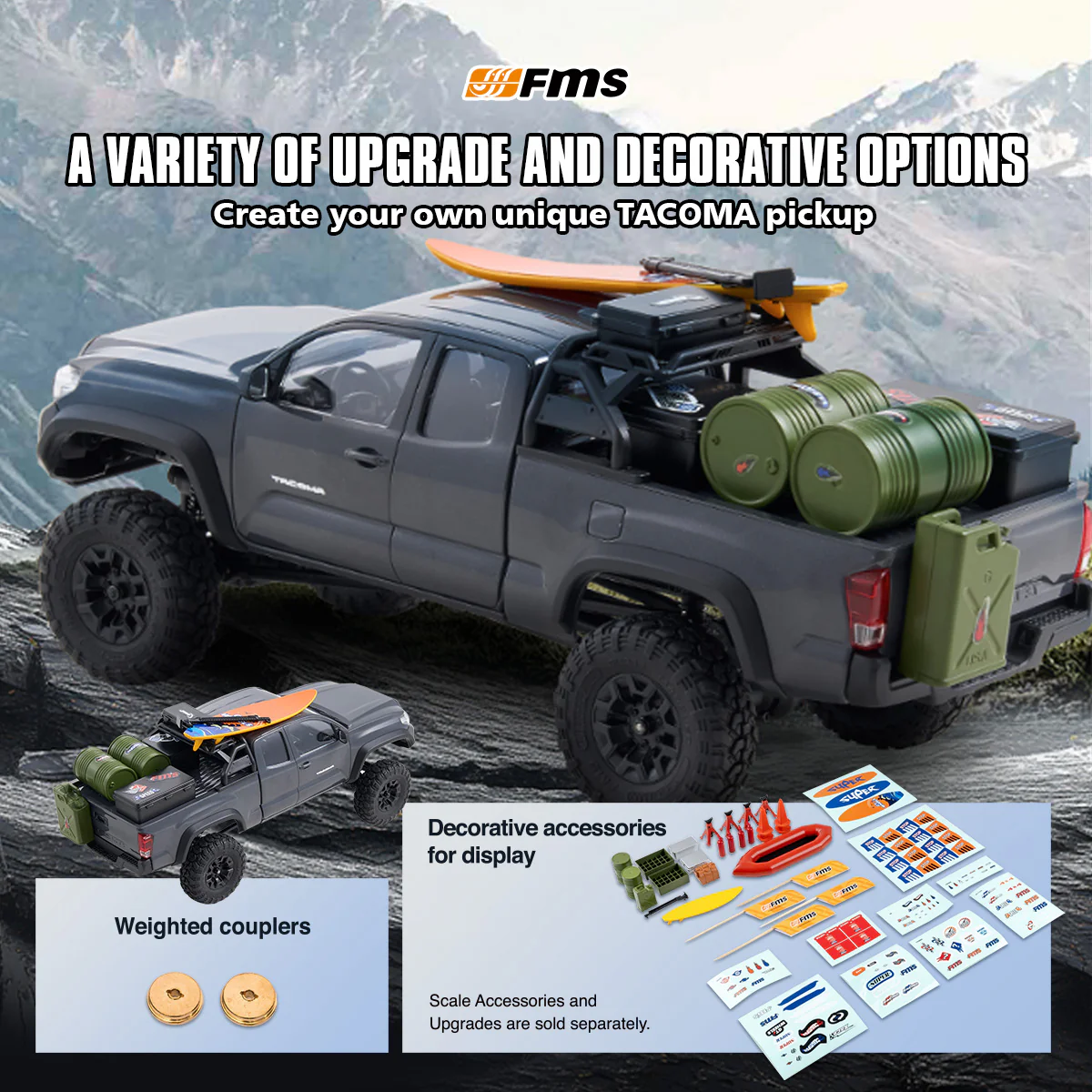 FMS 1:24 FCX24M Toyota Tacoma RTR - Image 4