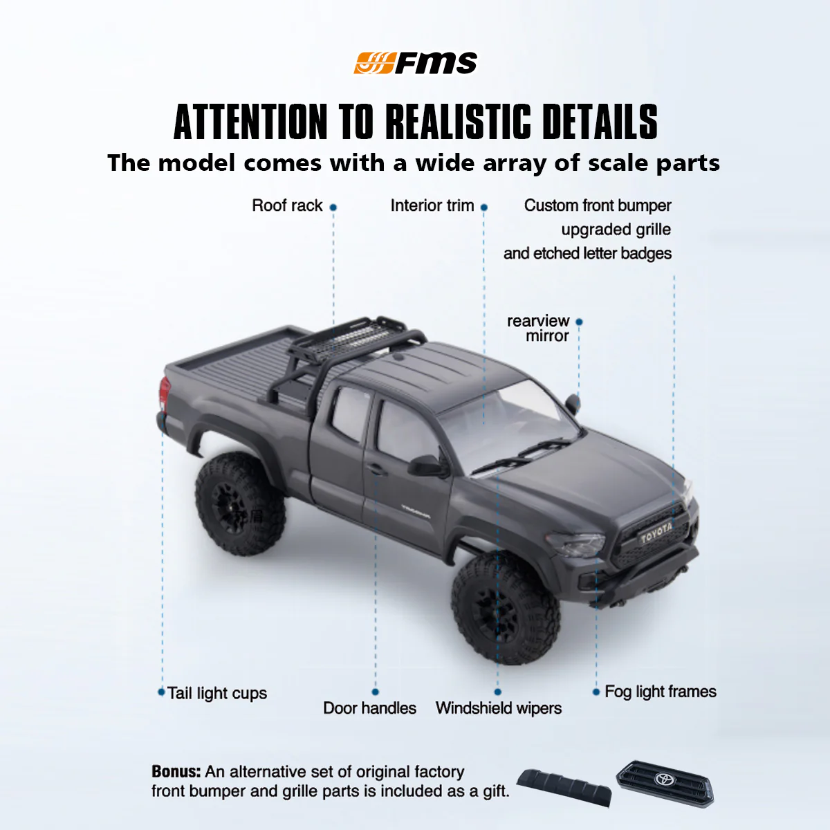 FMS 1:24 FCX24M Toyota Tacoma RTR - Image 8
