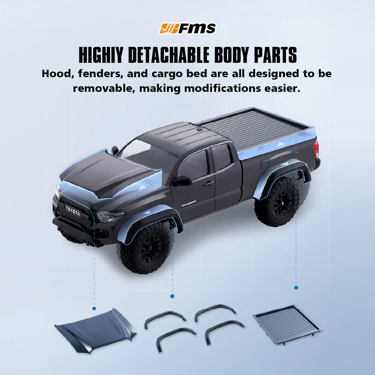 FMS 1:24 FCX24M Toyota Tacoma RTR - Image 9